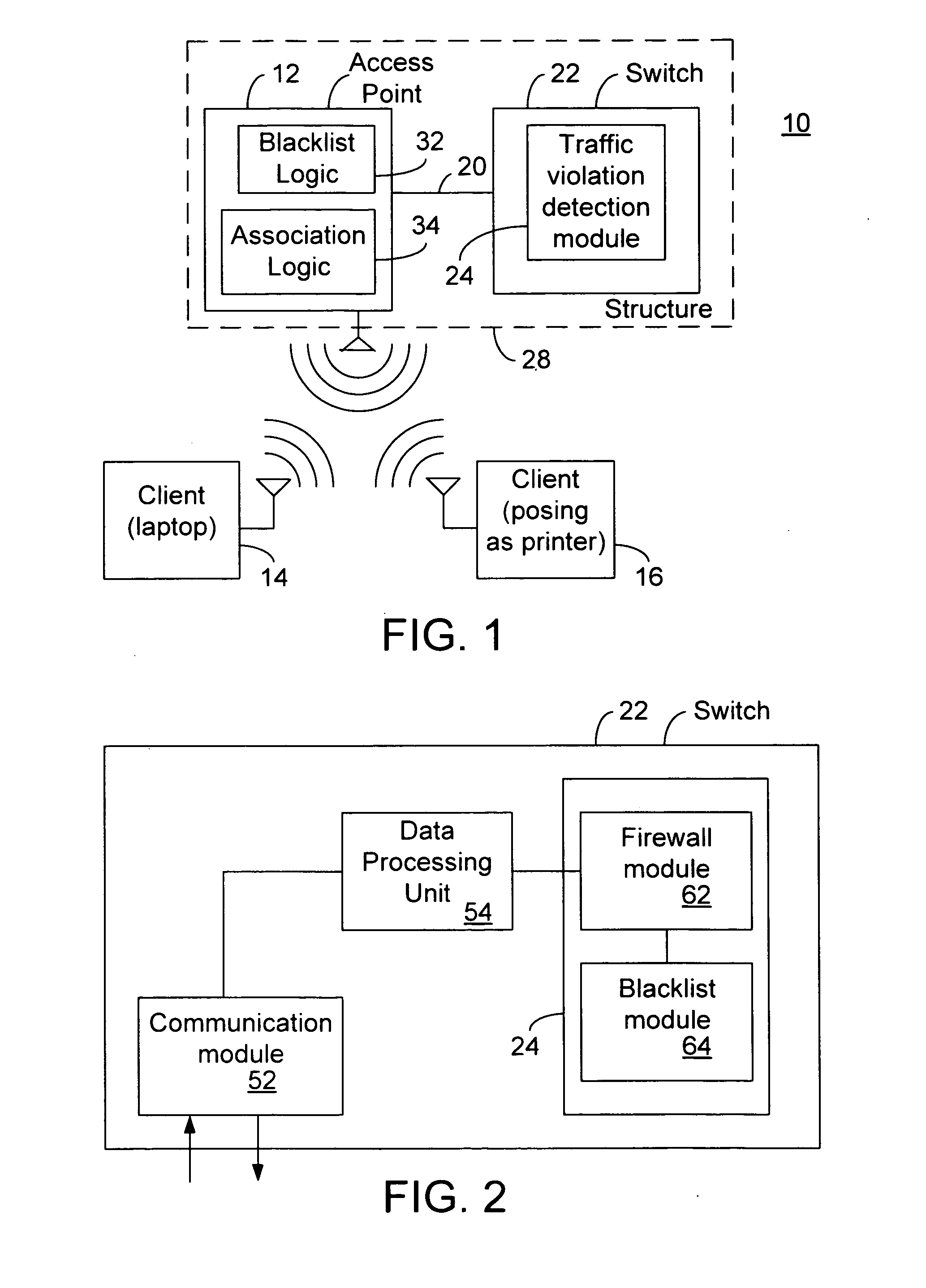 Blacklisting based on a traffic rule violation