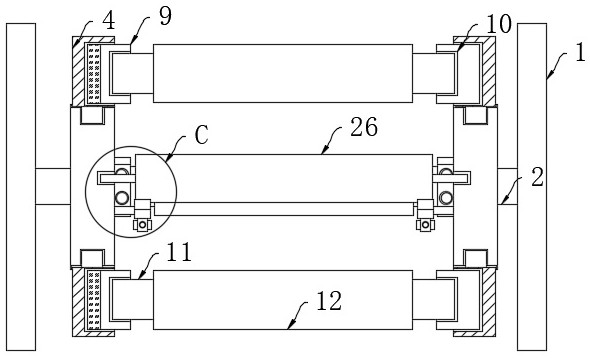 Automatic roll replacing device for non-woven fabric production