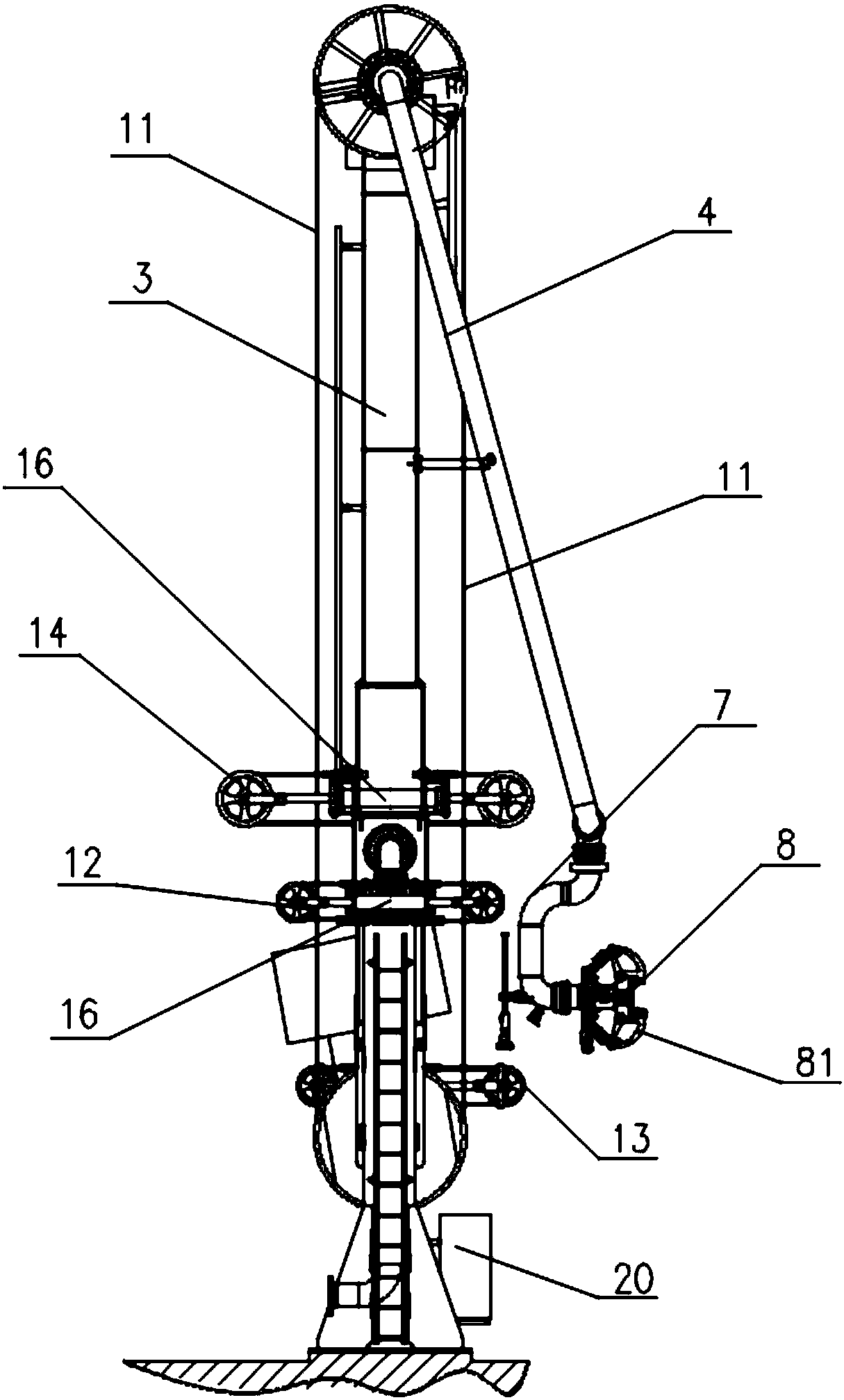 Automatic butt-joint method and device suitable for wharf oil conveying pipe loading and unloading arm and ship flange