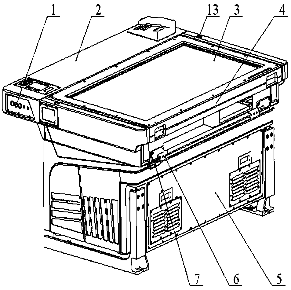 Military electric visual angle adjusting display and control device