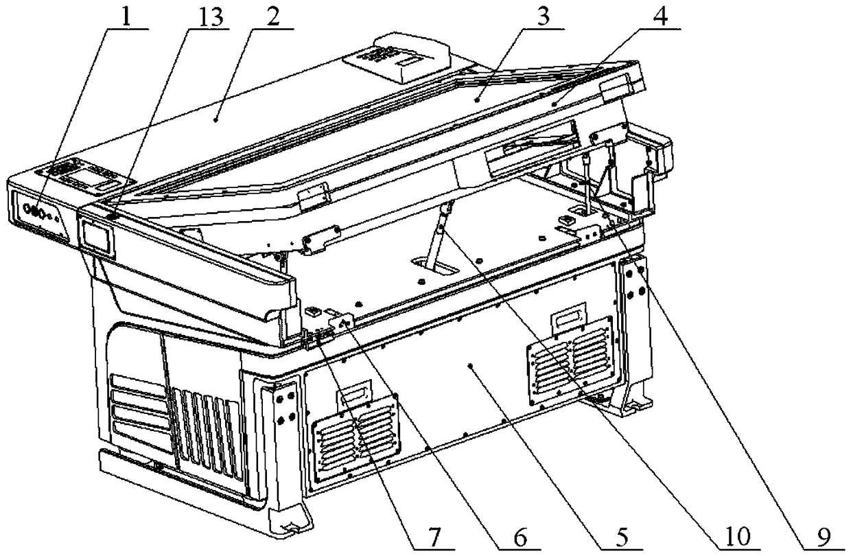 Military electric visual angle adjusting display and control device