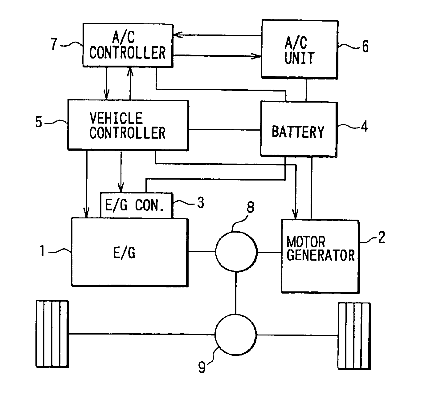 Air conditioner for hybrid vehicle