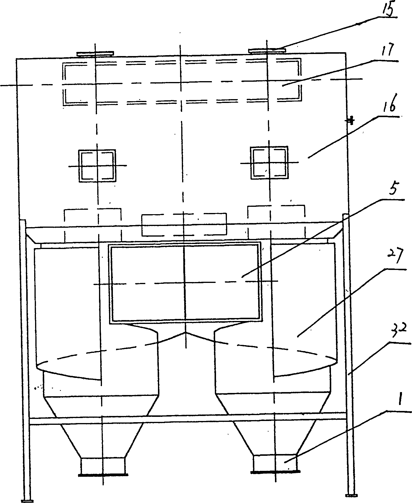 Combined high-effective wet desulfurization dust-removing equipment