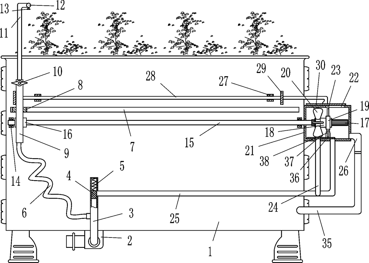 Easy-to-water municipal flower box