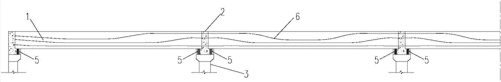 Setting technology of second-phase pre-stressed tendons in straddle type single-traffic-track girder bridge