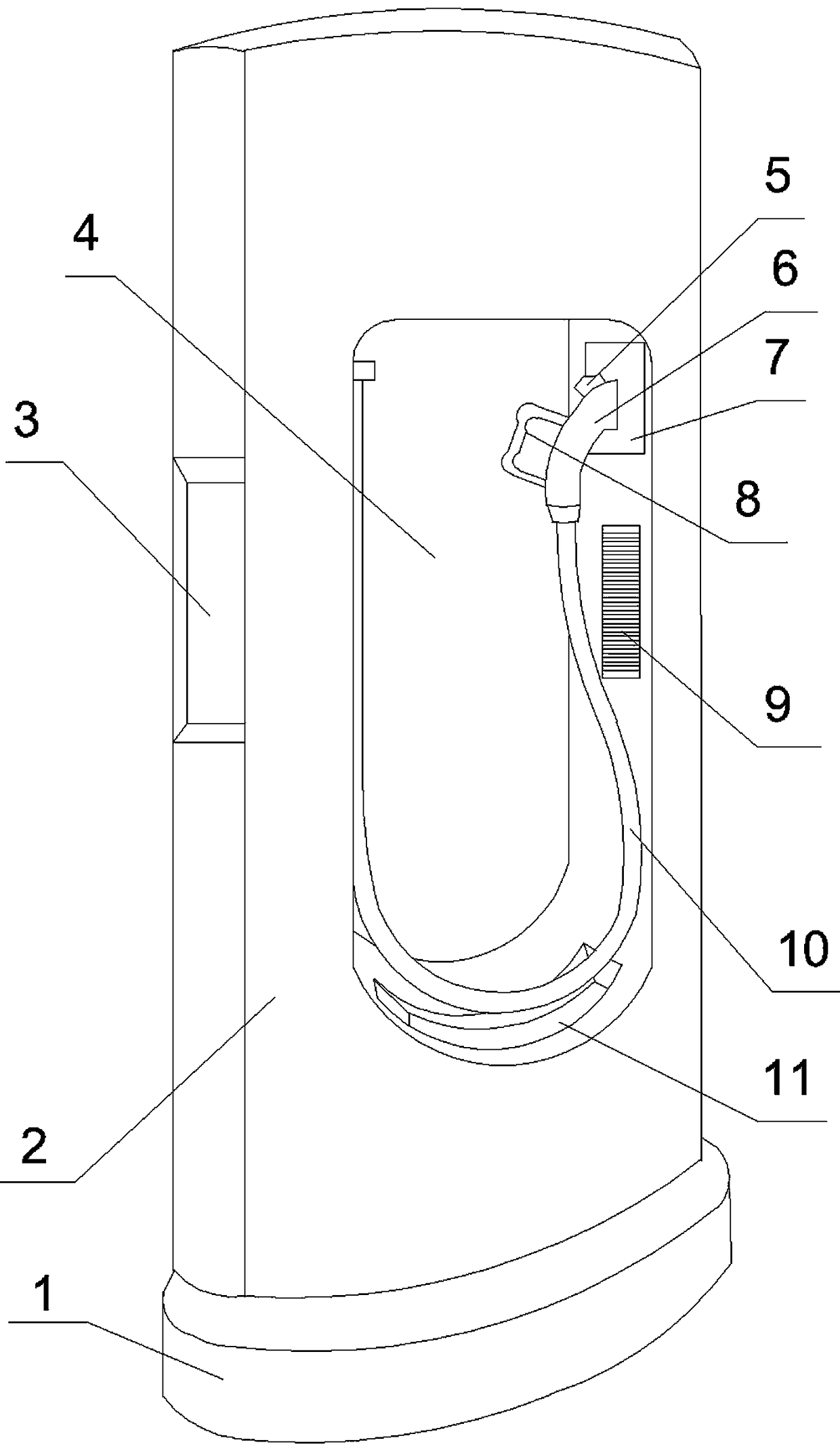 Outdoor electric automobile charging pile