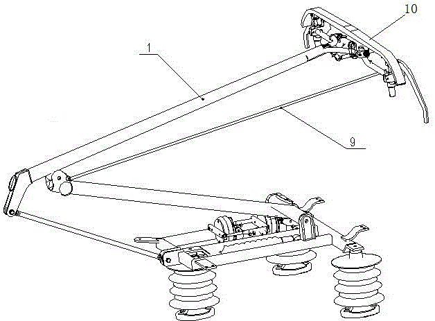 Pantograph head balance device