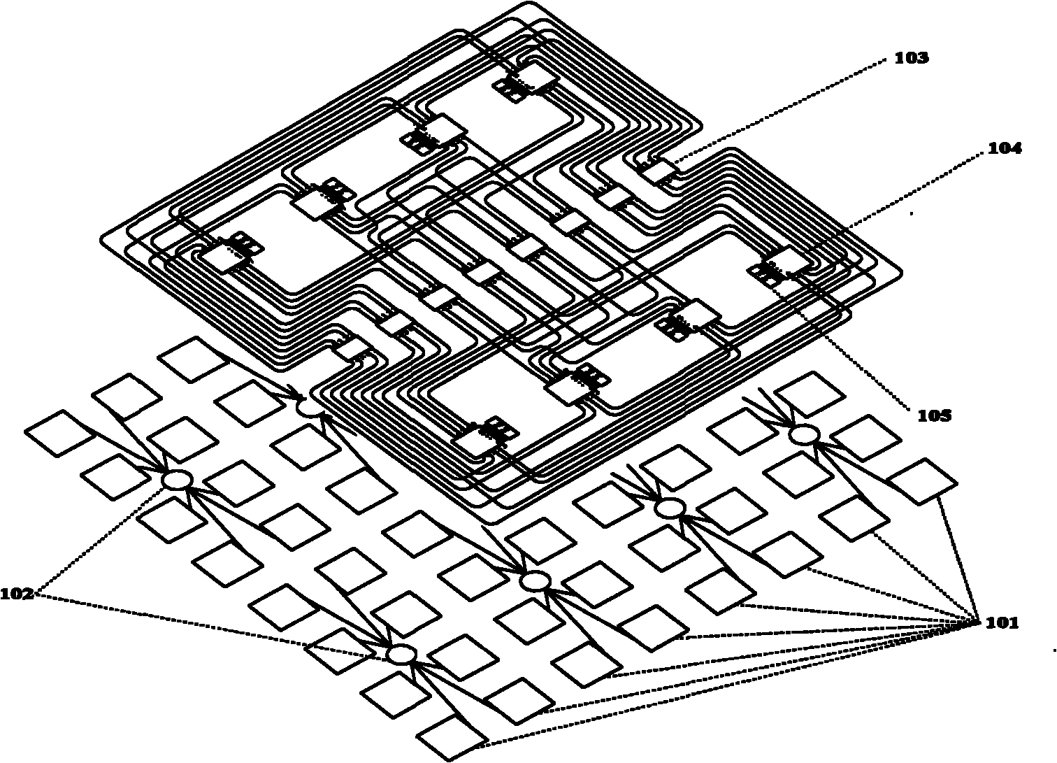 Region-based photoelectric double-layer network-on-a-chip and routing method