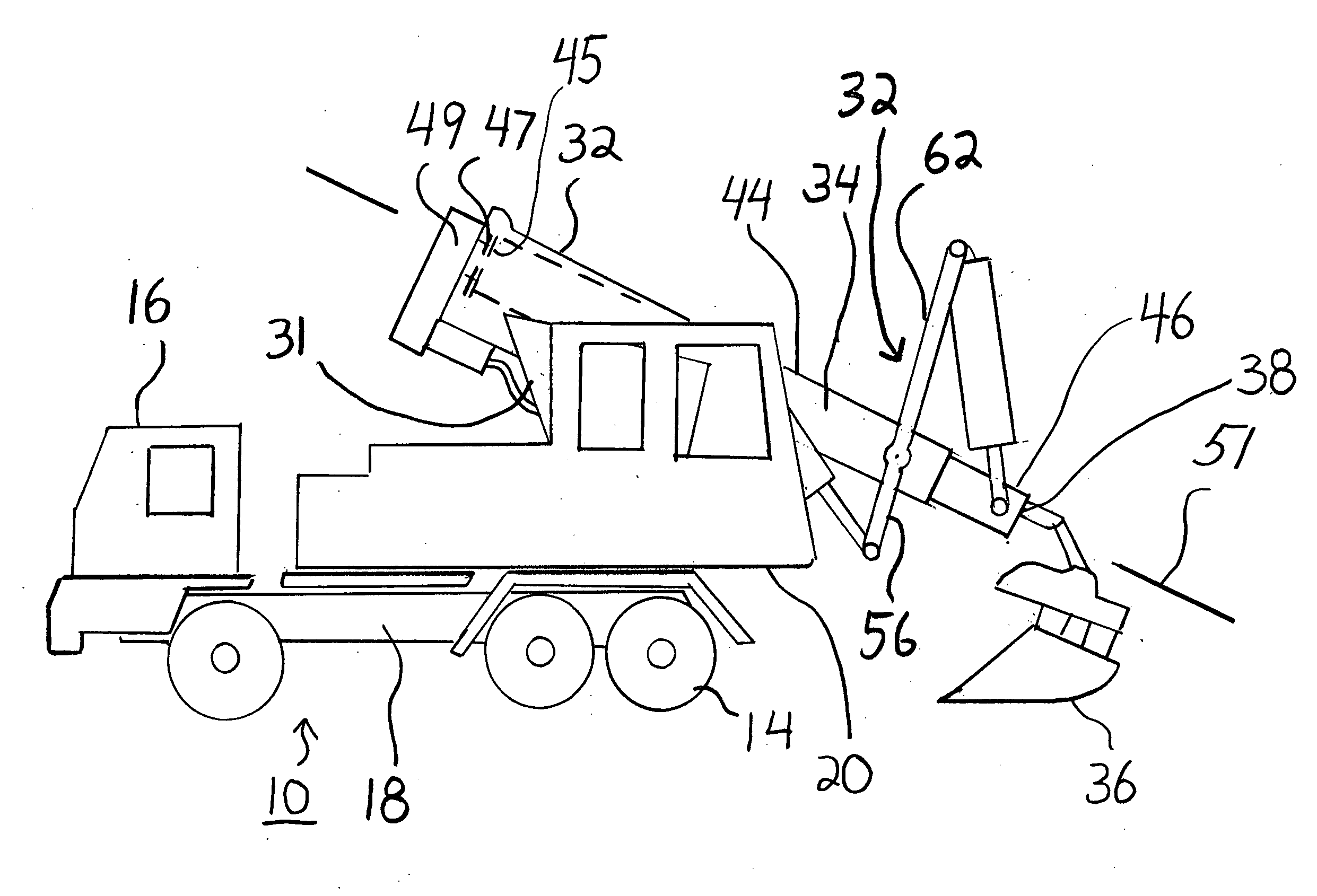 Telescoping boom for excavating apparatus