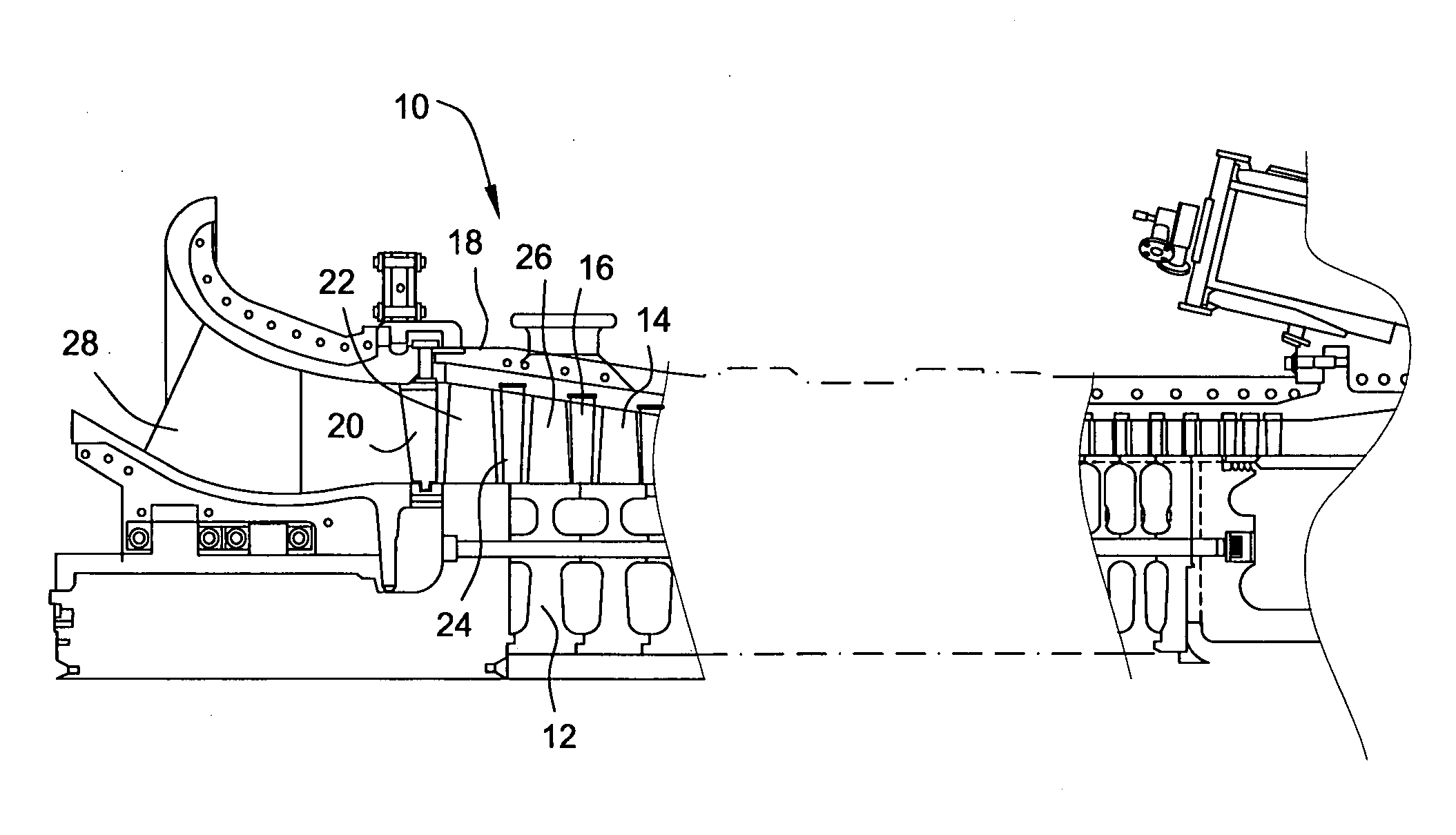 Method of providing non-uniform stator vane spacing in a compressor