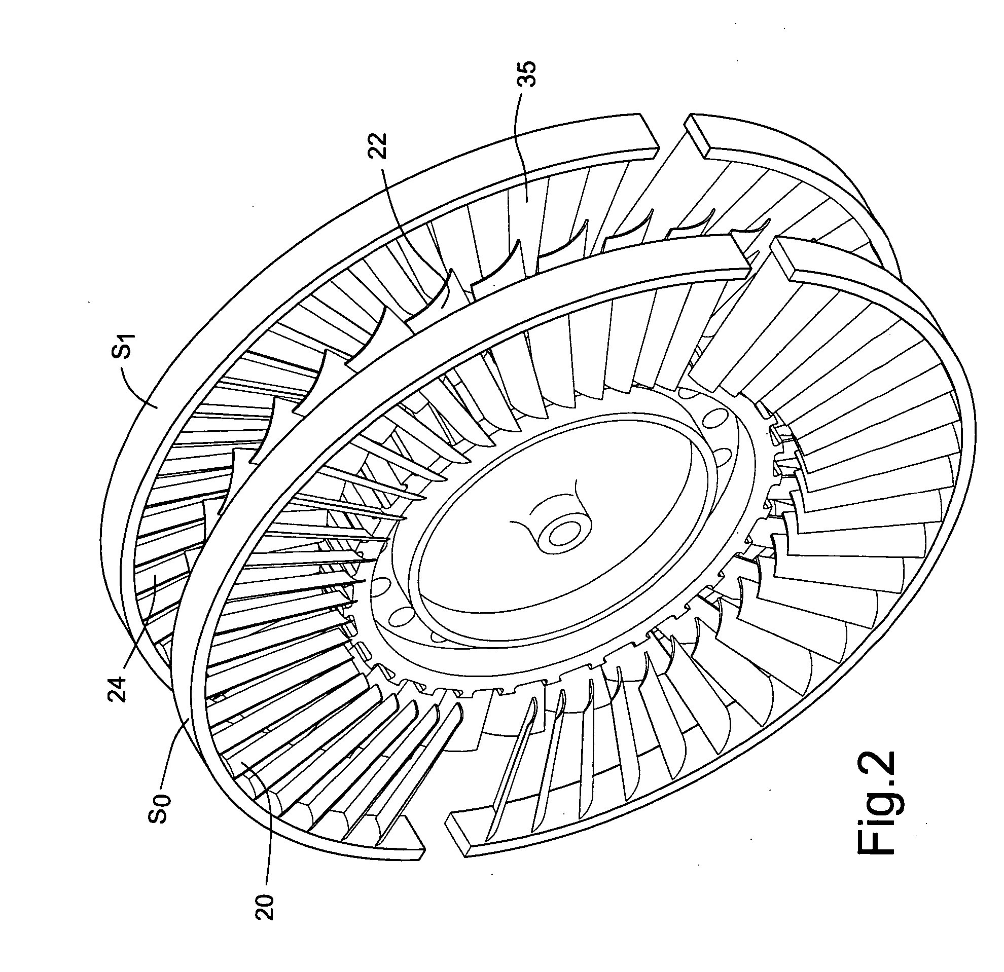 Method of providing non-uniform stator vane spacing in a compressor