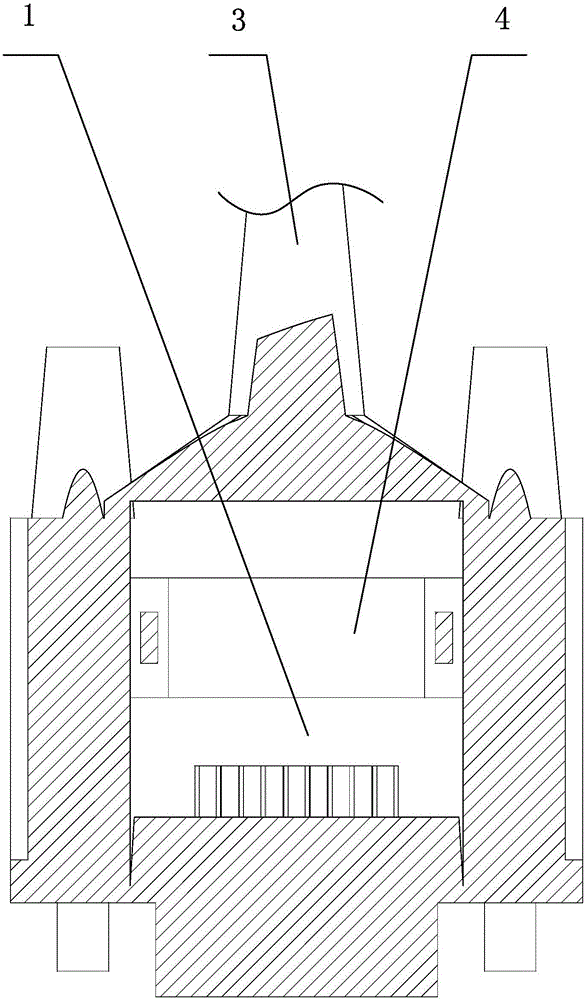 Serial port line capable of switching between cross connection and direct connection