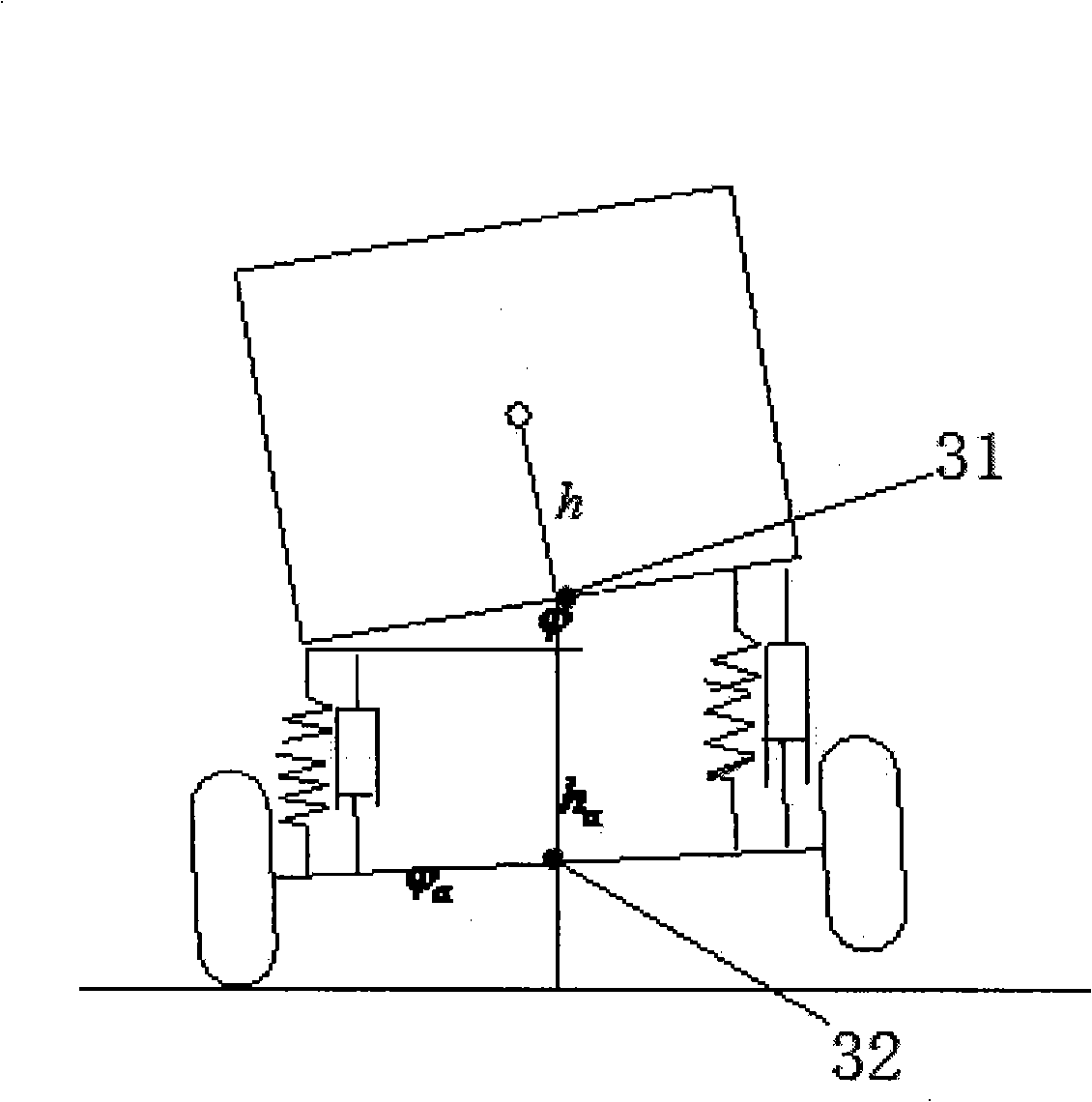 Method for dynamically detecting carriage trucks mass center height