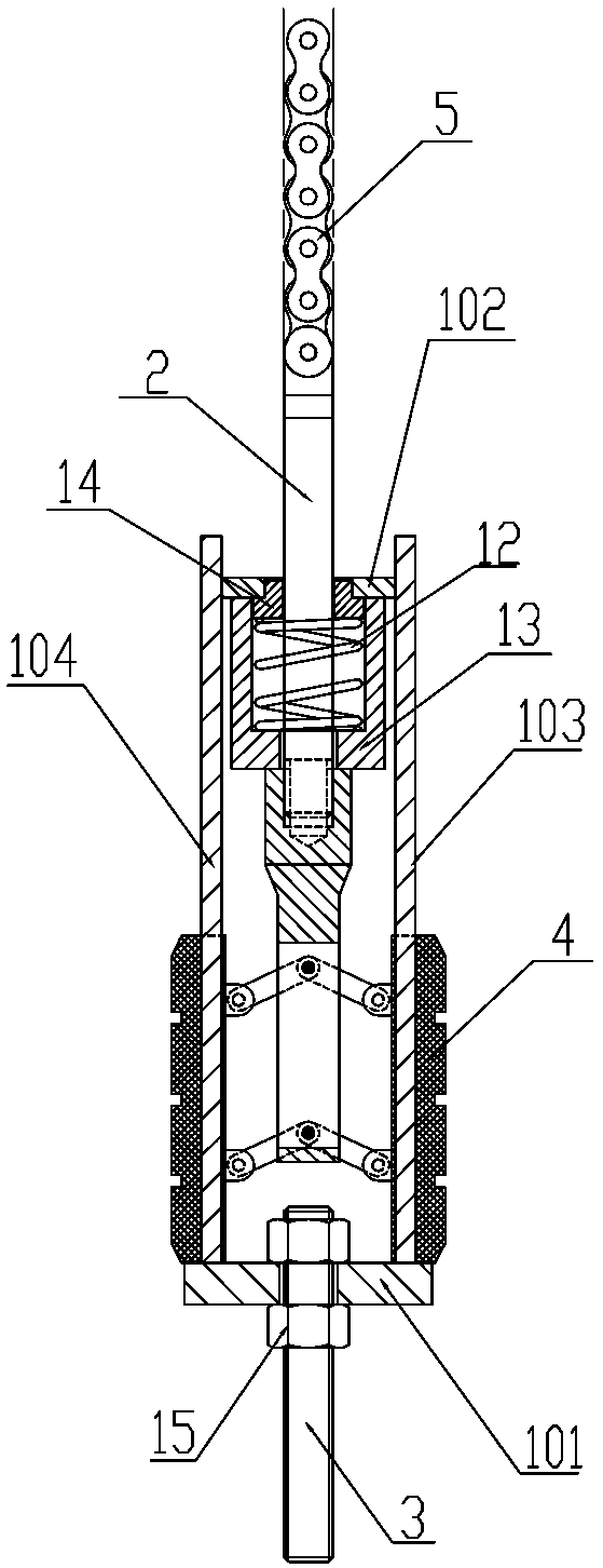 Anti-falling device in guide rail