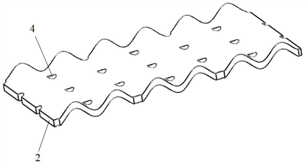 Double Wall Cooling Structure with Longitudinal Corrugated Impact Orifice Plates for Vector Nozzles