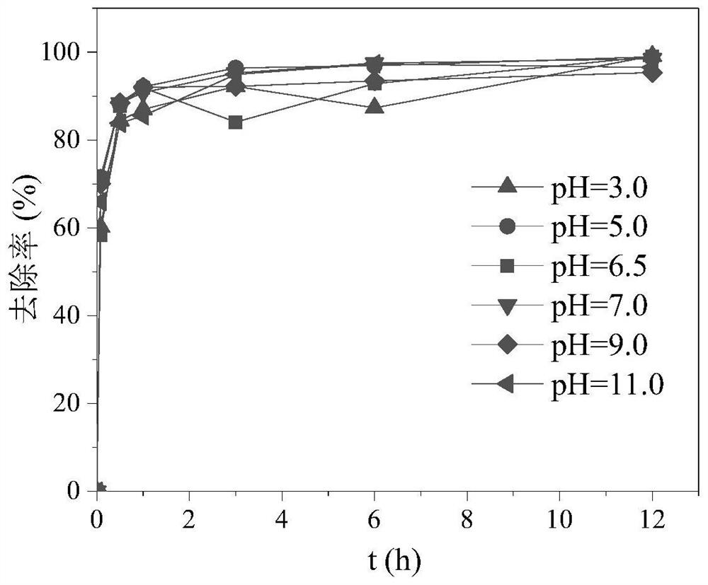 Method for adsorbing tetracycline in underground water by using green rust