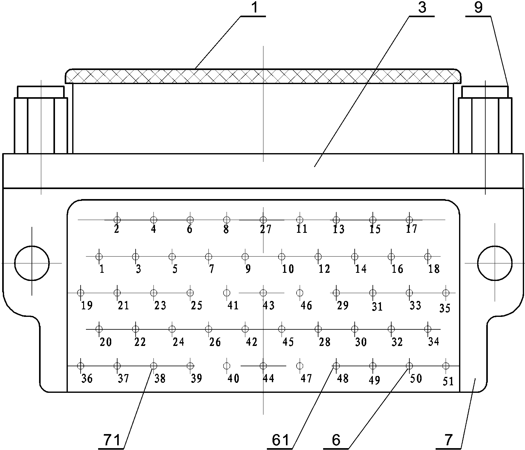 Embedment type 90-degree bent inserted PCB connector