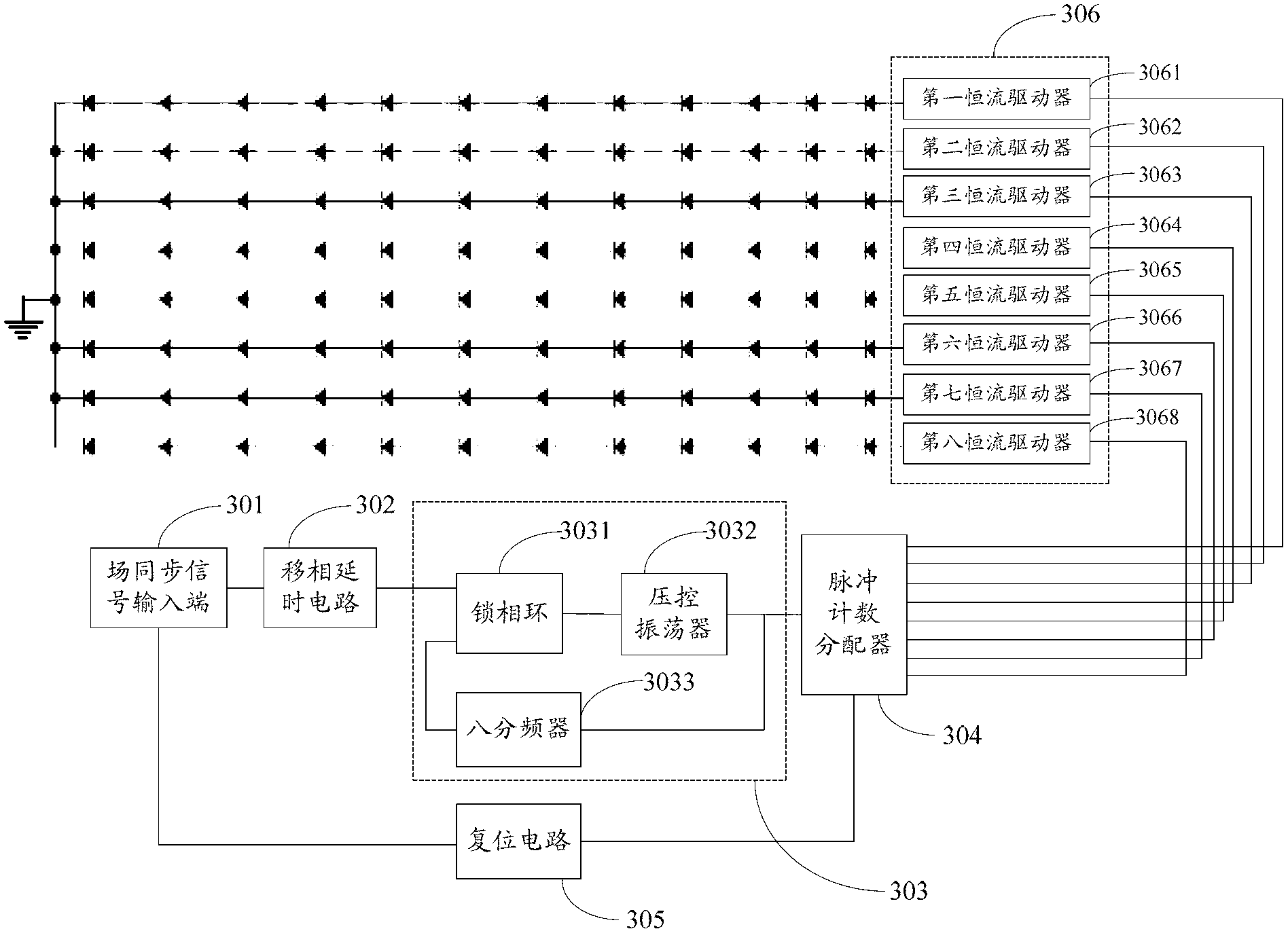 Method and circuit for driving backlight light emitting diode (LED) lamp of television, and television