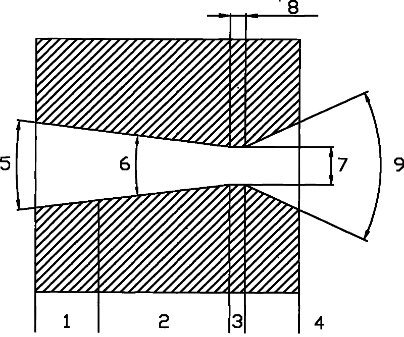 Wire drawing die for welding wires