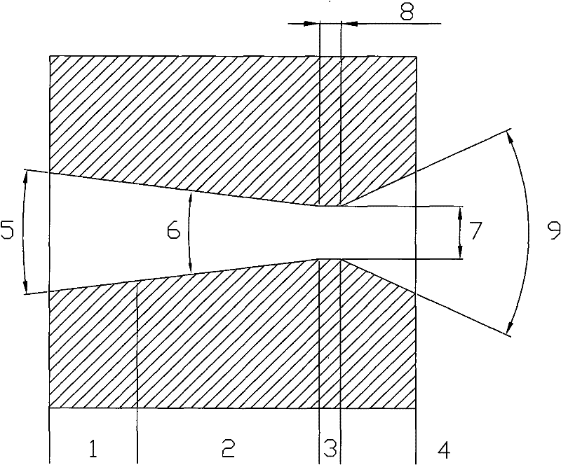 Wire drawing die for welding wires