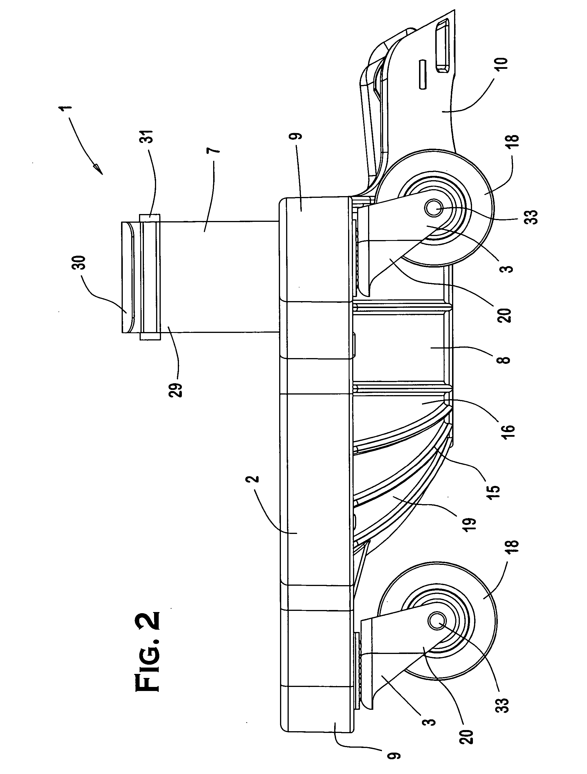 Rolling knee support with detachable knee pad