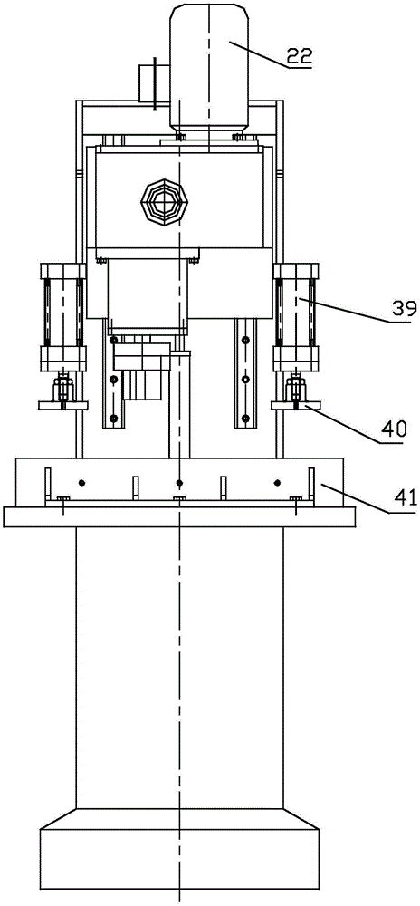 Woodworking square hole drilling machine and three-blade drill bit