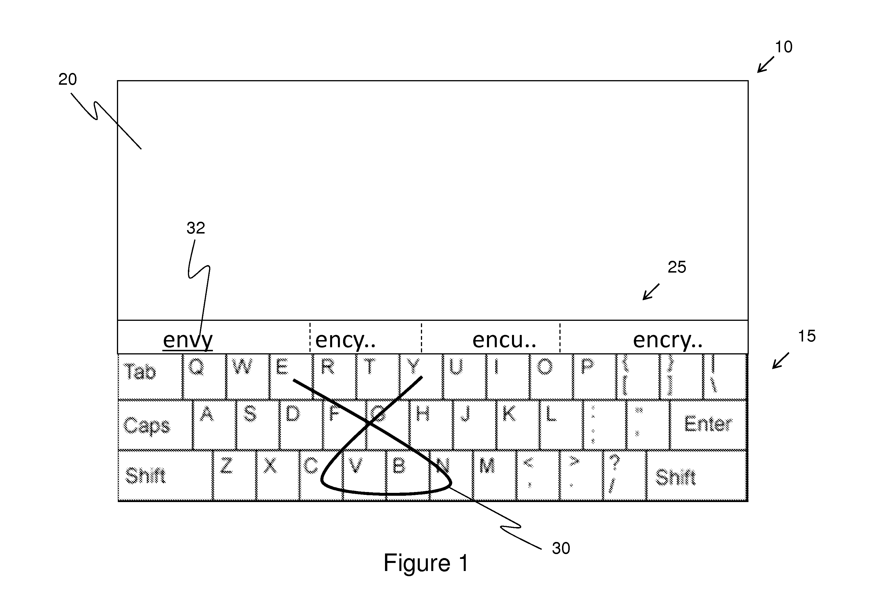 Reduced keyboard with prediction solutions when input is a partial sliding trajectory