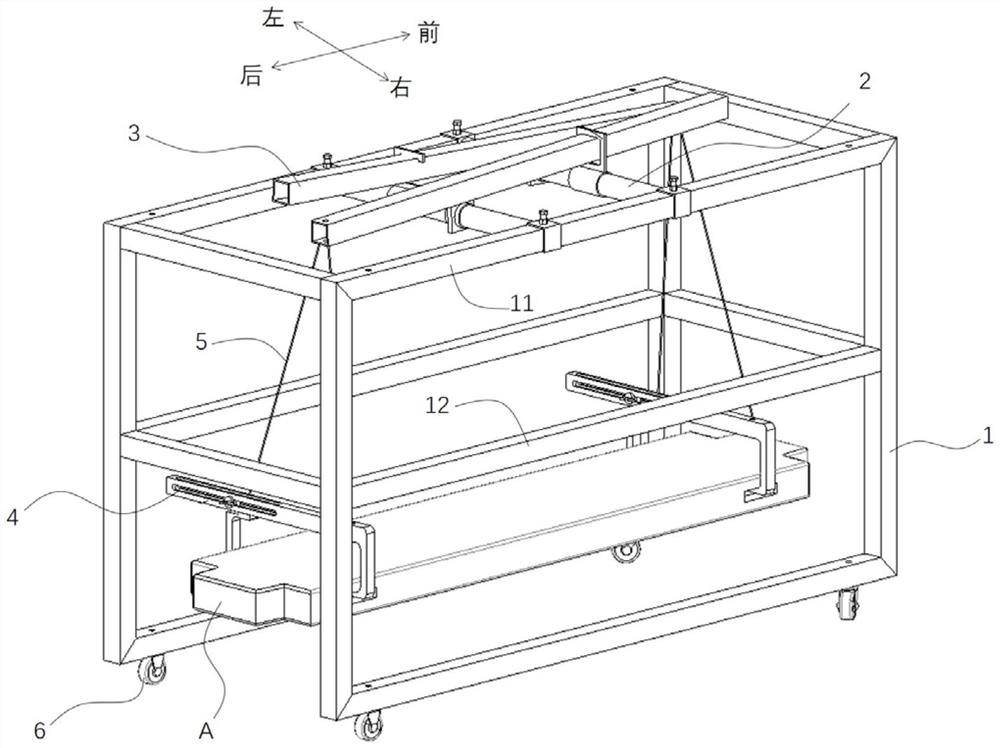 Simple vehicle for transporting counterweight iron