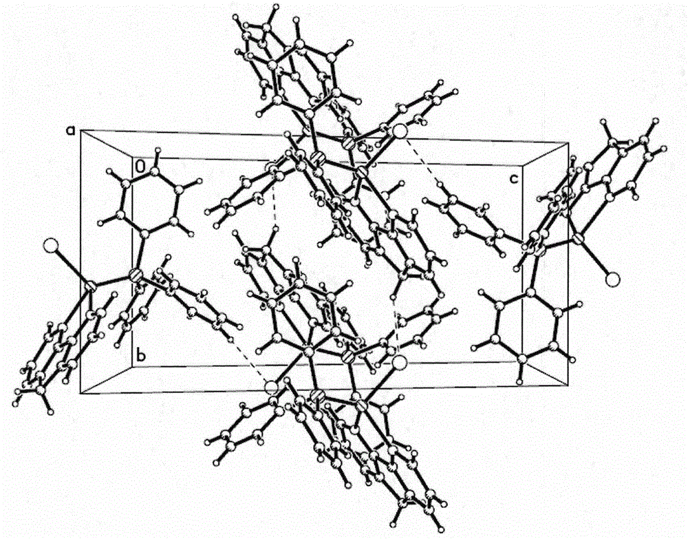 CuBrN2P type cuprous complex yellow phosphorescent material based on diphenyleneimine