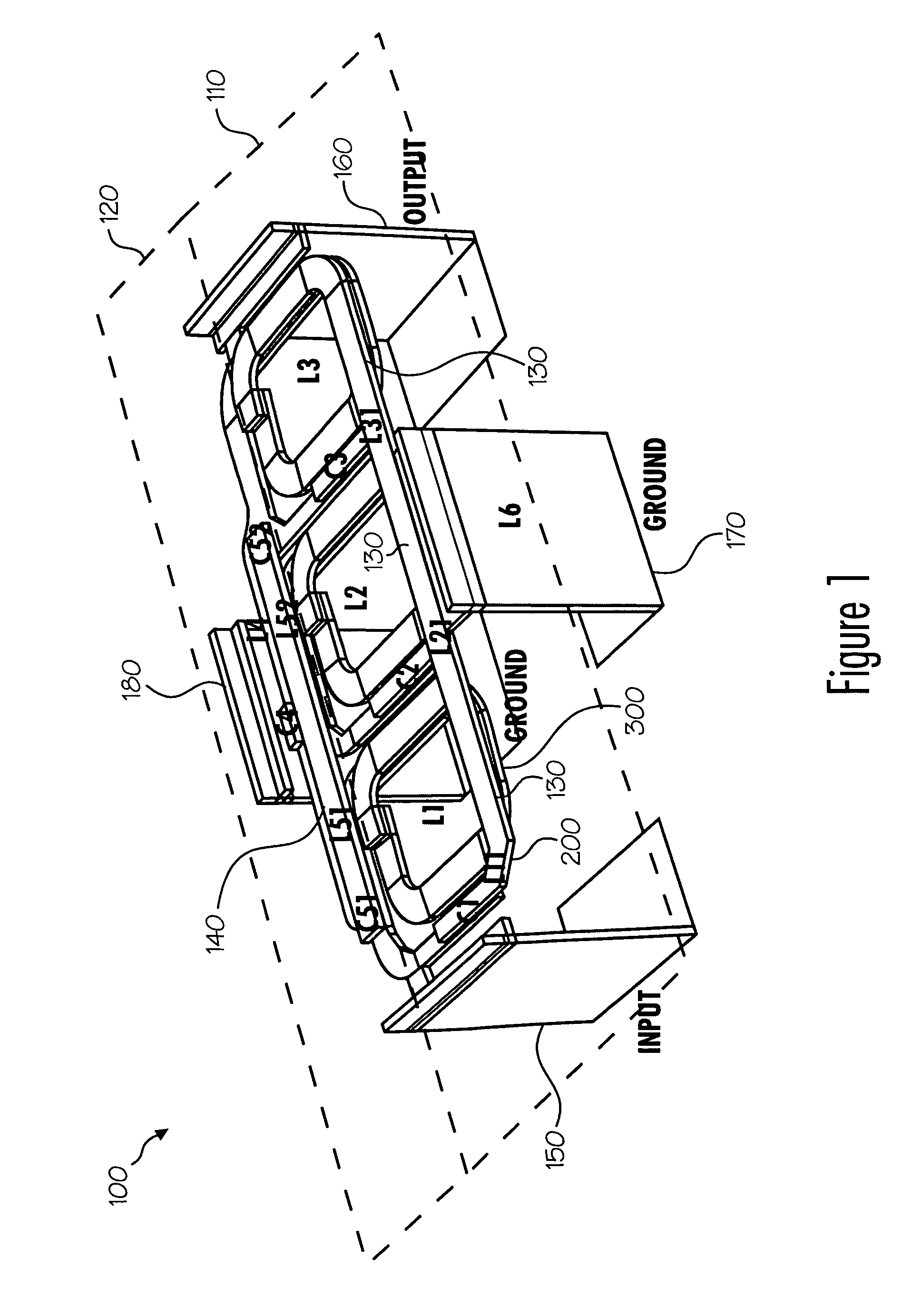 Thin-film bandpass filter using inductor-capacitor resonators