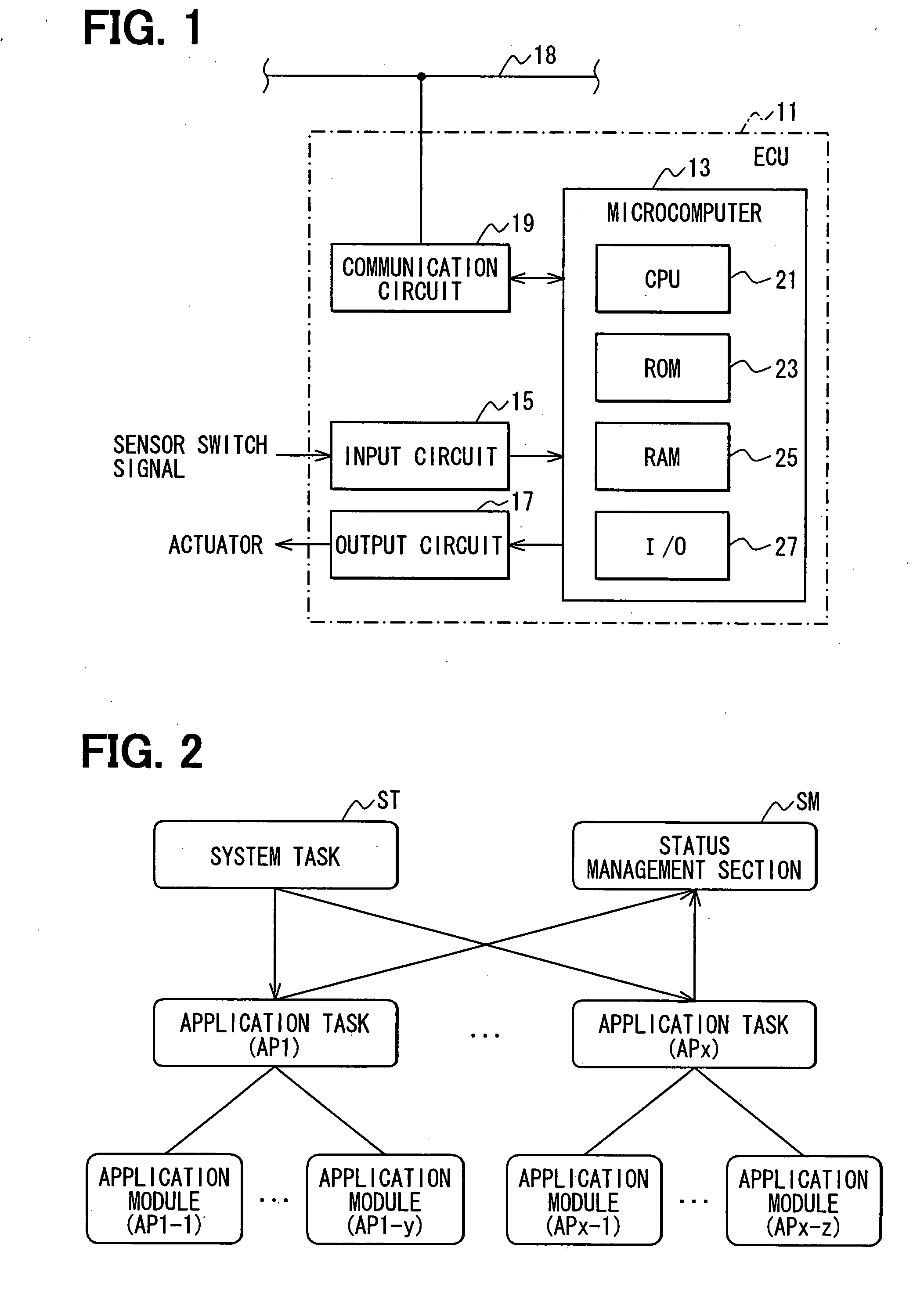 Microcomputer, program and on-vehicle electronic controller