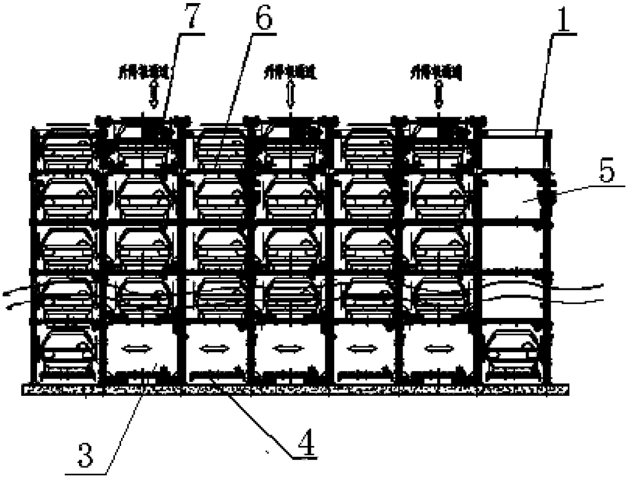 Plane-move type mechanical garage