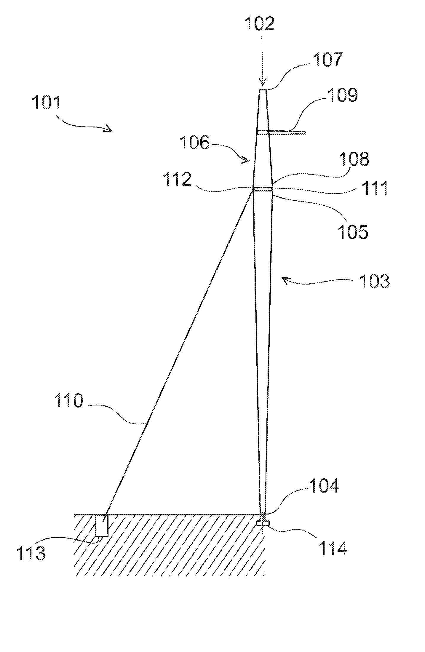 Structure for supporting electric power transmission lines