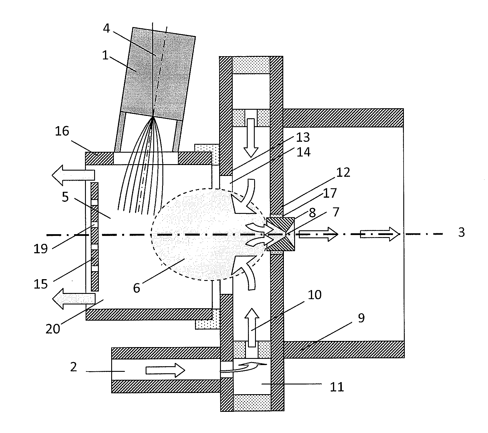 Curtain gas filter for mass- and mobility-analyzers that excludes ion-source gases and ions of high mobility