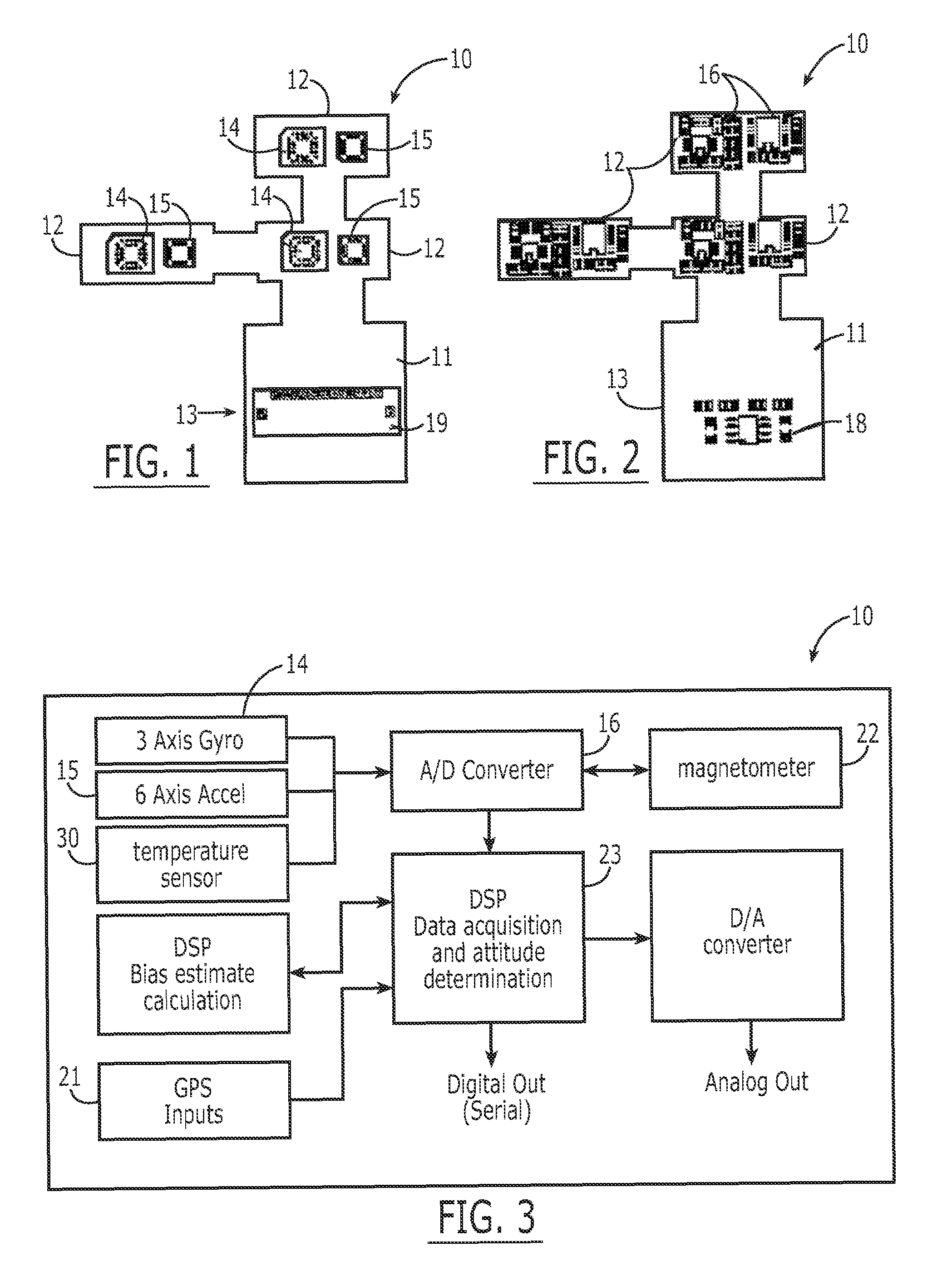 Miniaturized inertial measurement unit and associated methods