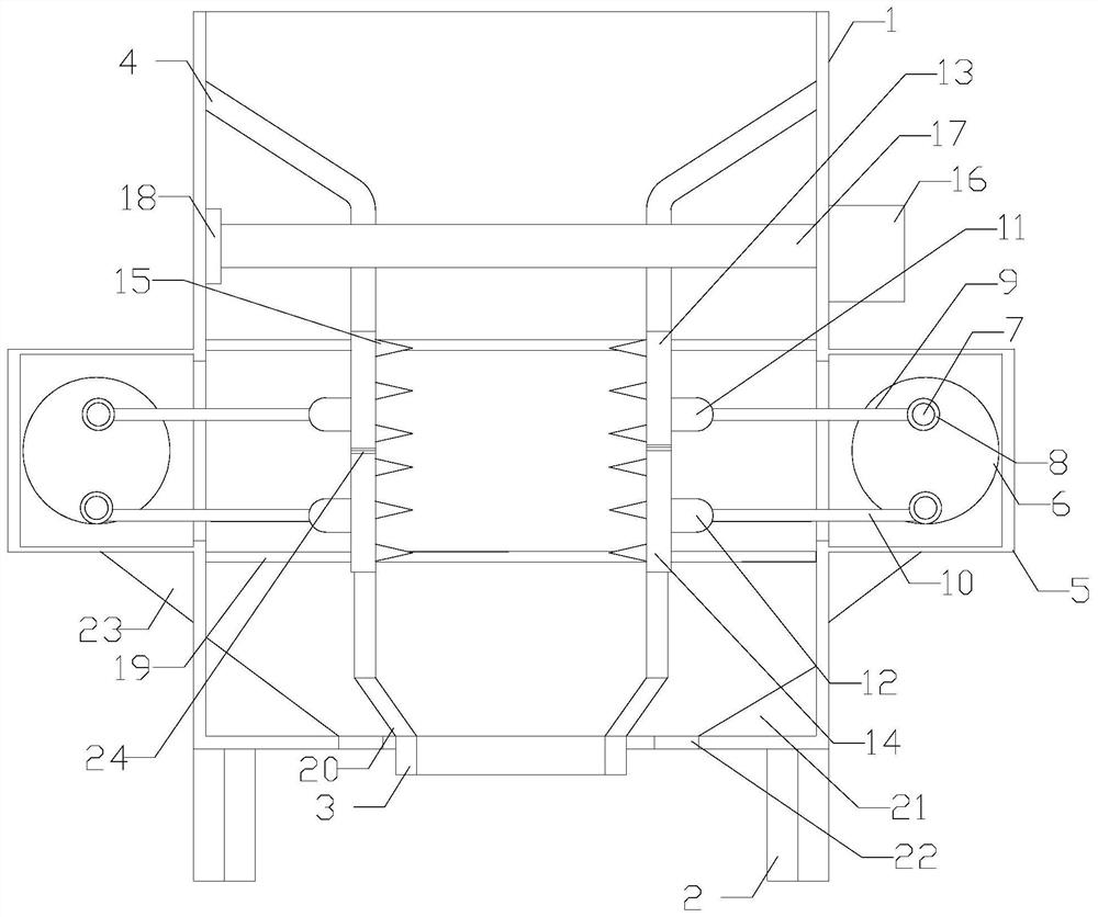 Civil engineering construction waste treatment device