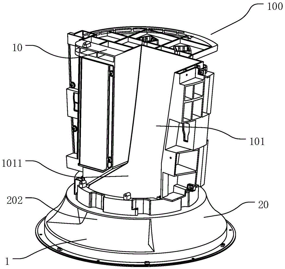 Vertical air conditioner lower side air duct structure and vertical air conditioner