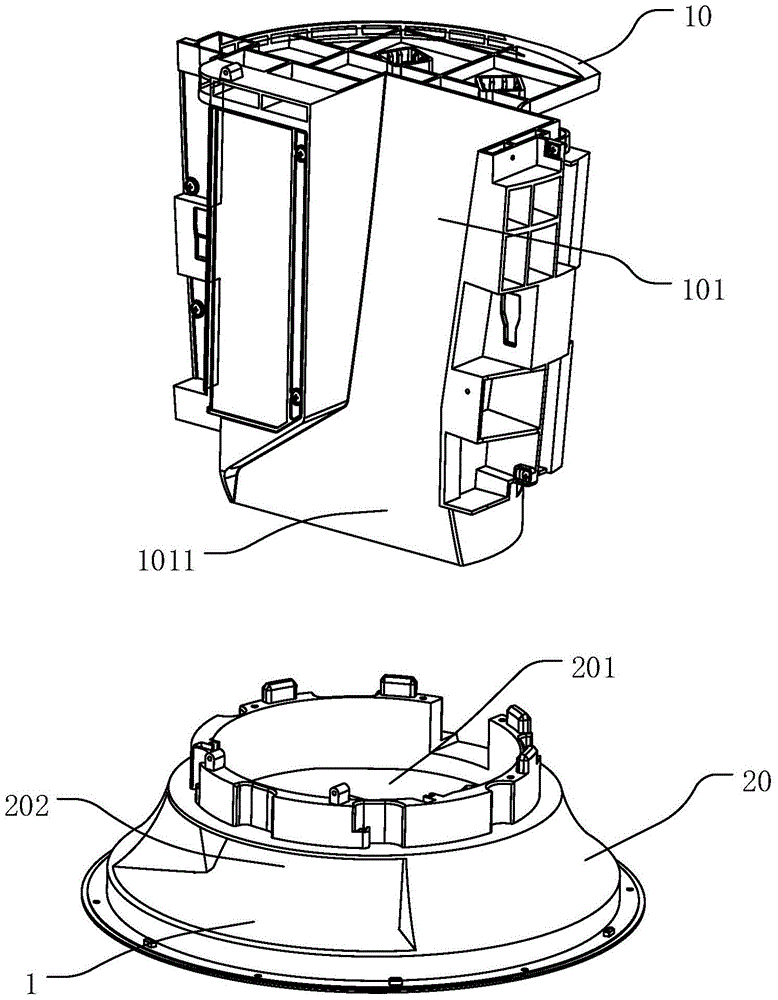 Vertical air conditioner lower side air duct structure and vertical air conditioner