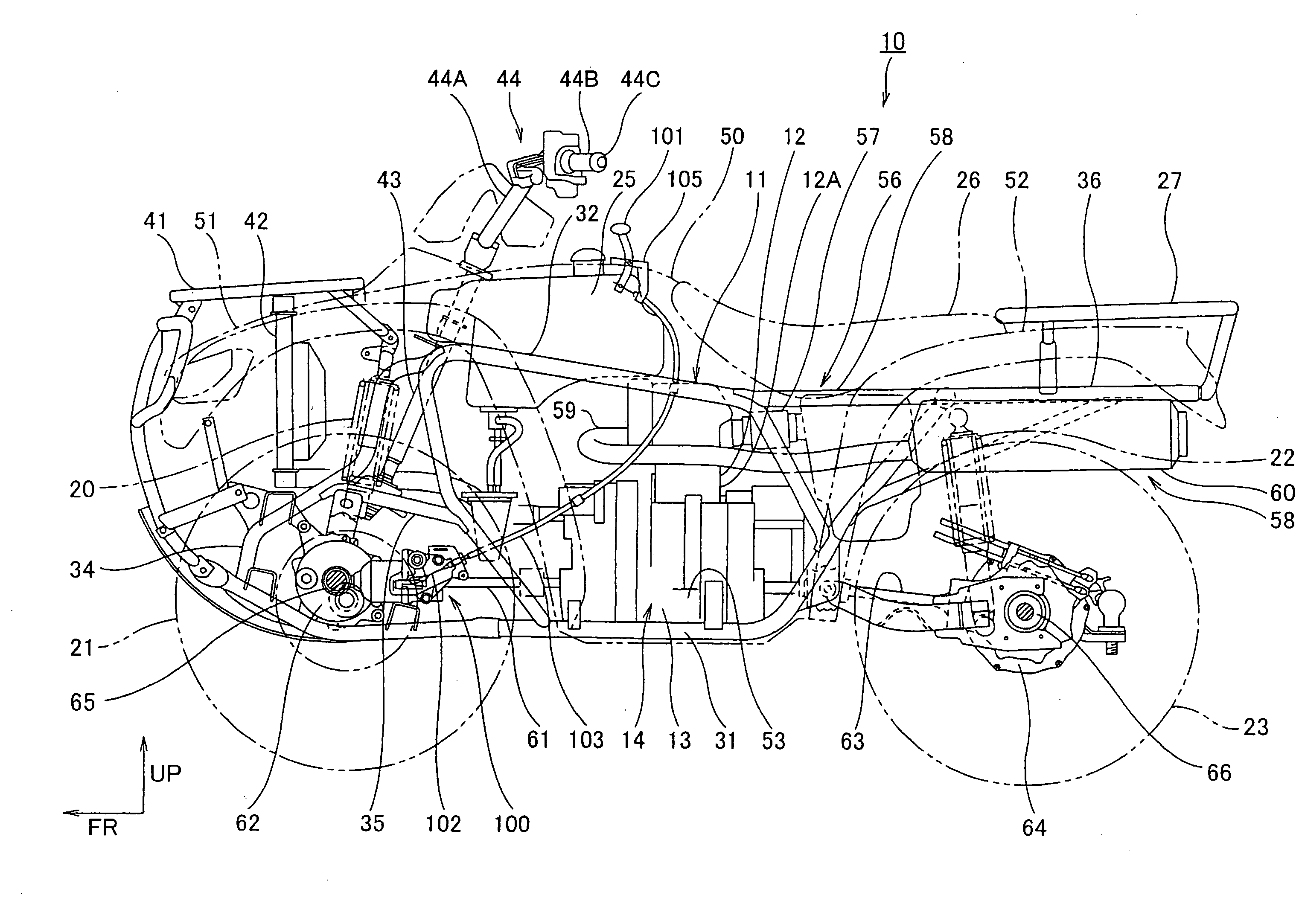 Manipulation lever connection structure of vehicle