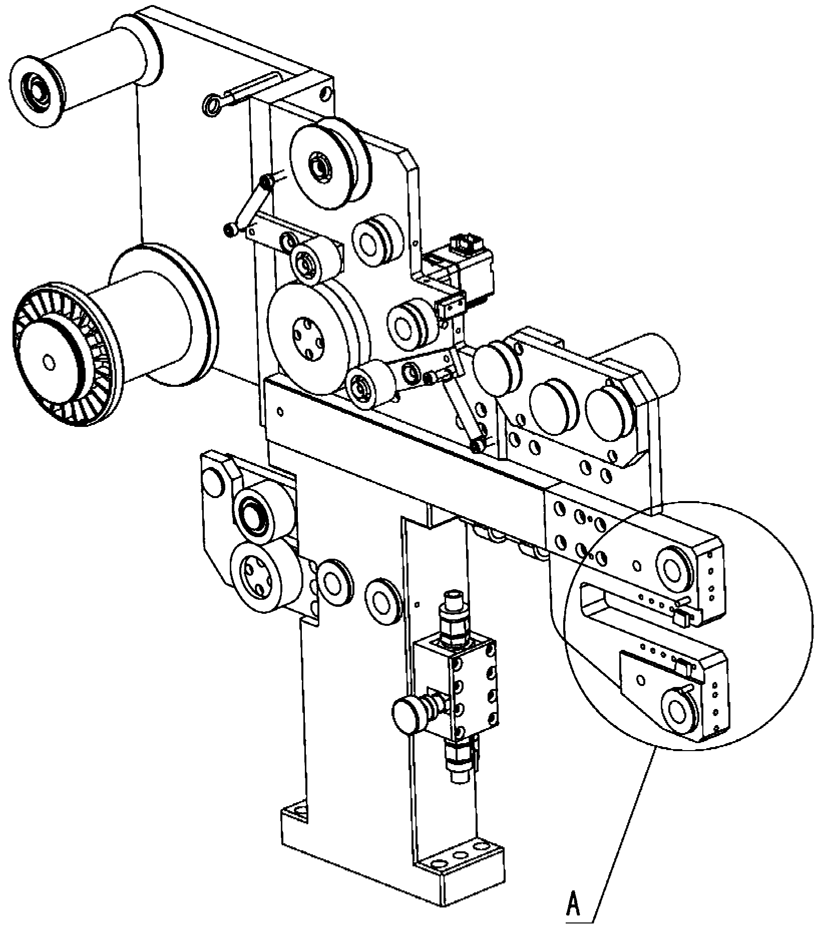 Constant-tension wire moving control device for micro electrospark wire cutting and control method thereof