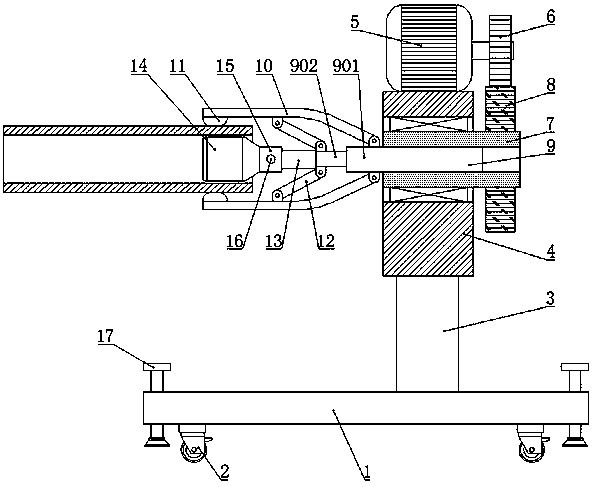 Pipeline anti-corrosion rotary clamping device