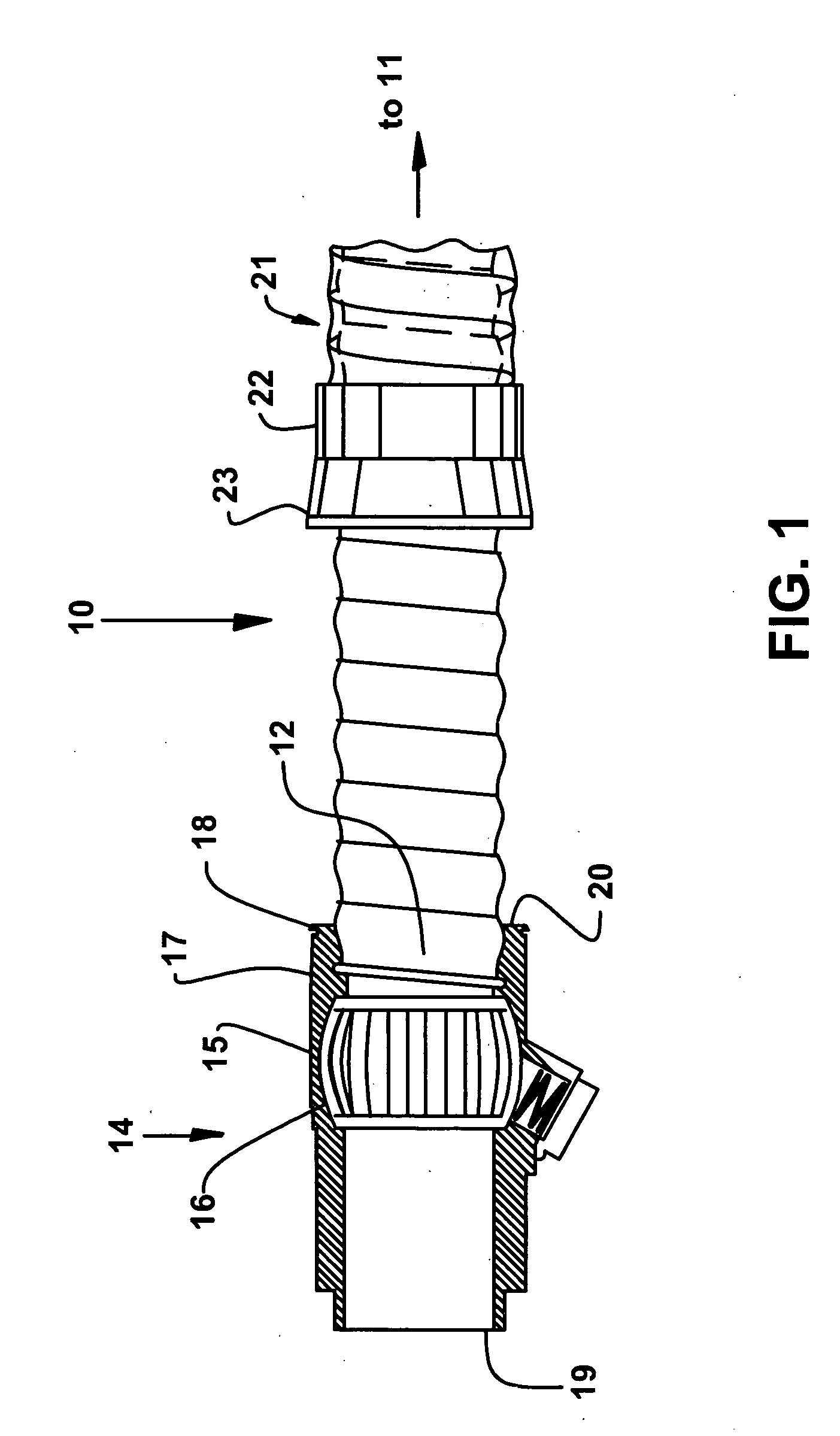 Self-extending electrical hose