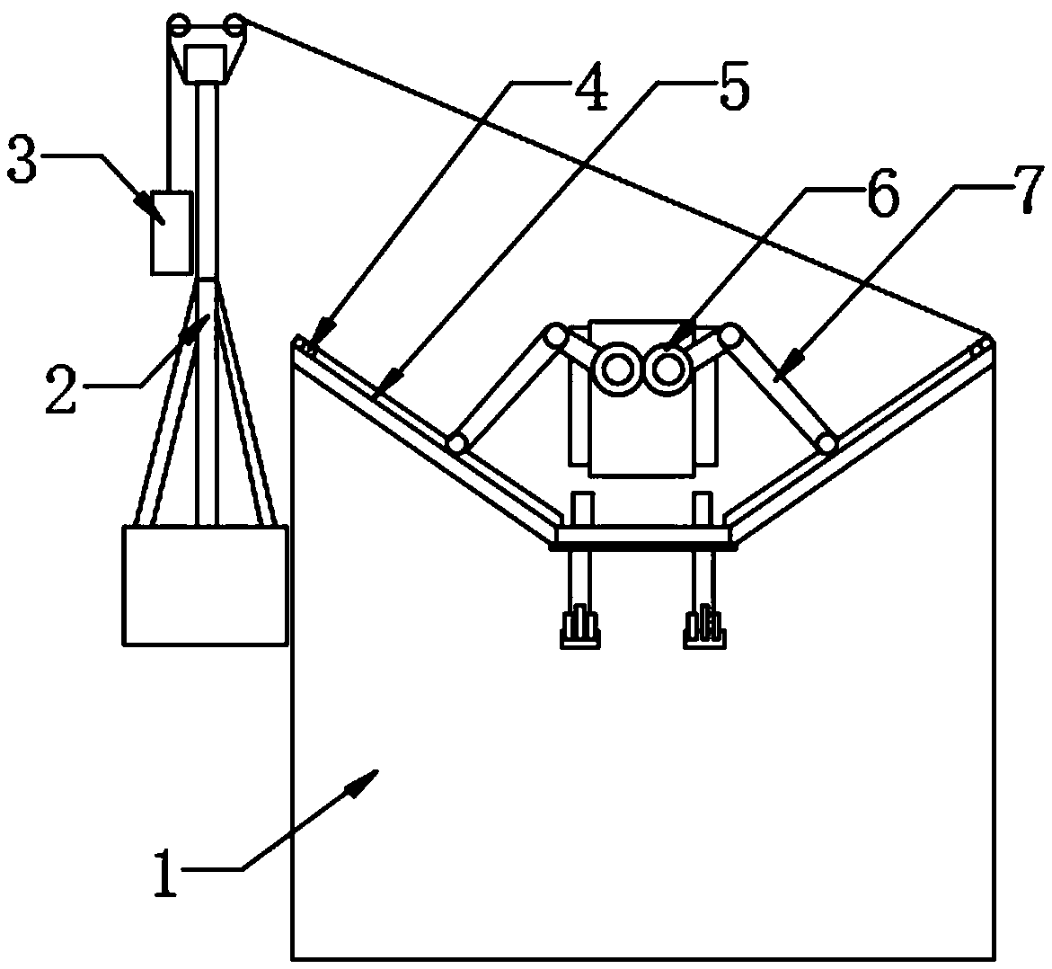 Self-restoration flying wing type inclined shaft explosion door