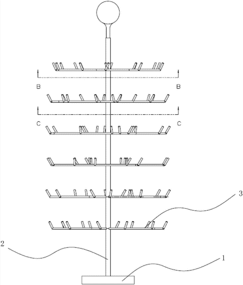 Shielding-free hanging basket used for pressure casting shot blasting technology