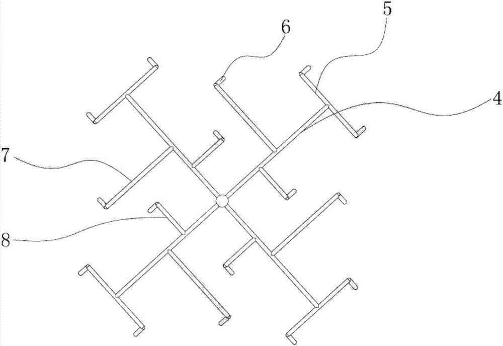 Shielding-free hanging basket used for pressure casting shot blasting technology