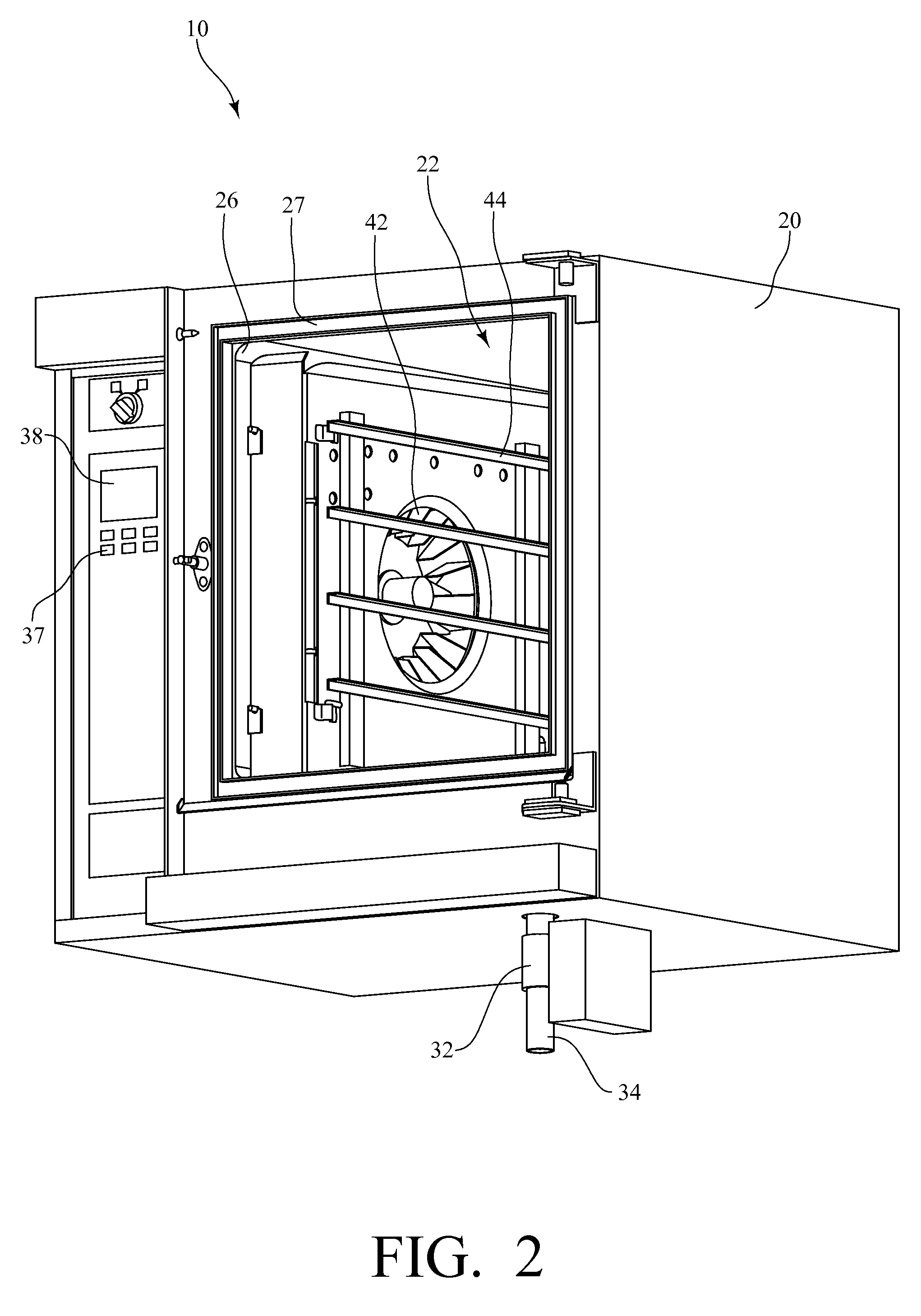 Self-cleaning convection oven
