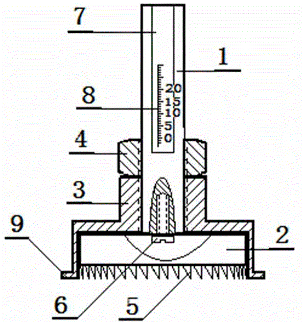 Efficient depth-keeping drilling device for resin gypsum for fixing limbs