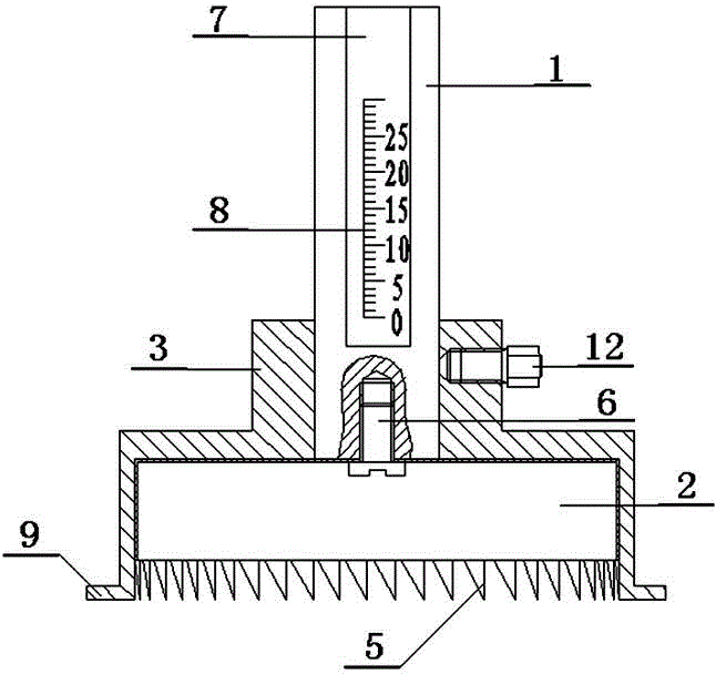 Efficient depth-keeping drilling device for resin gypsum for fixing limbs