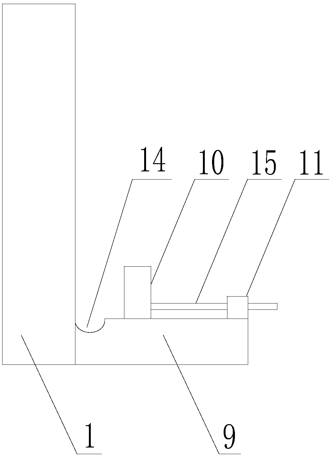 Straightening and cutting device for steel bars in the construction of iron towers for outdoor transmission lines