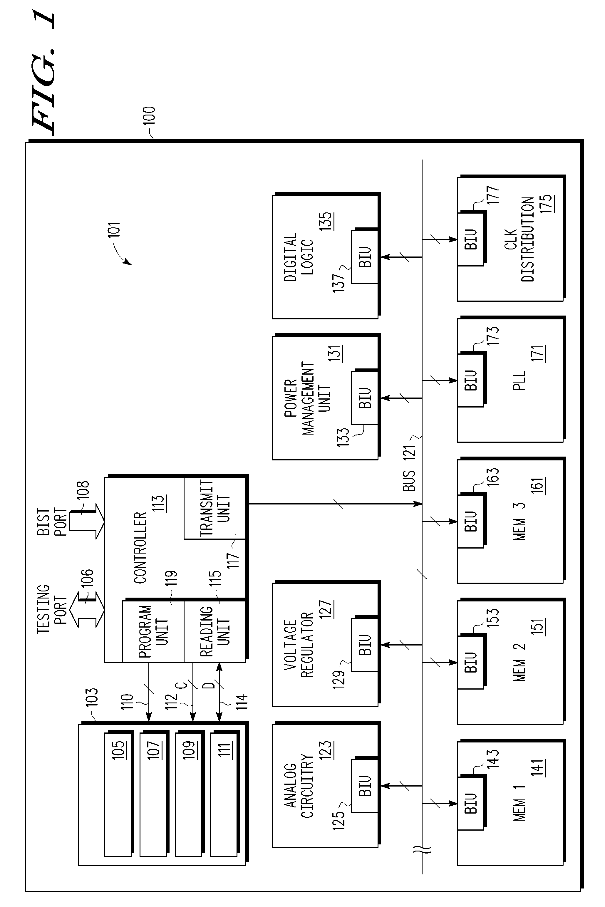 One time programmable element system in an integrated circuit